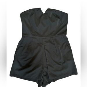 Strapless romper with short overlay size 6
